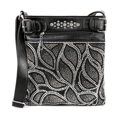 Sparkling Rhinestone Design Crossbody Sling