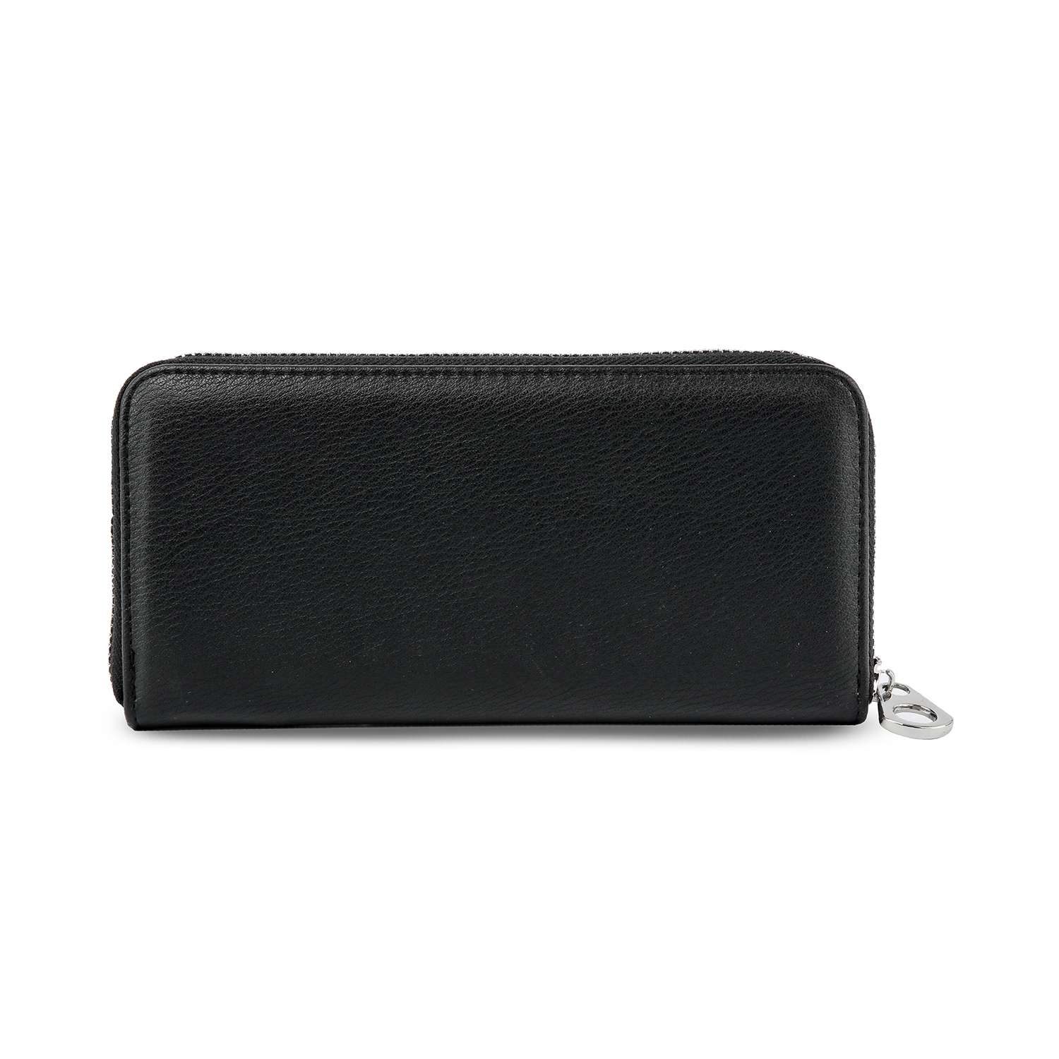 The Pink Ribbon Accordion Wallet, shown against a plain white background, features a zip-around design with a sleek silver zipper pull for a modern touch to your essentials.