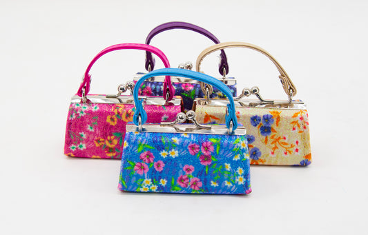 Sparkling Floral Print Lipstick Case Assorted Set