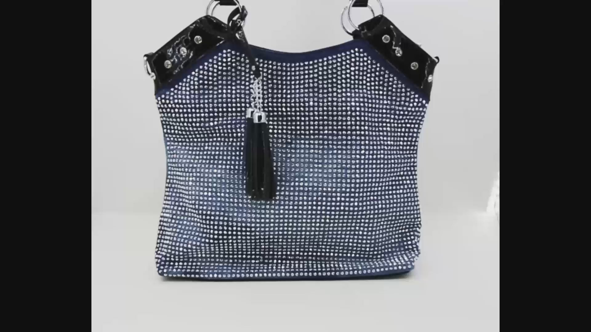 Tall Tassel Accented Tote Handbag