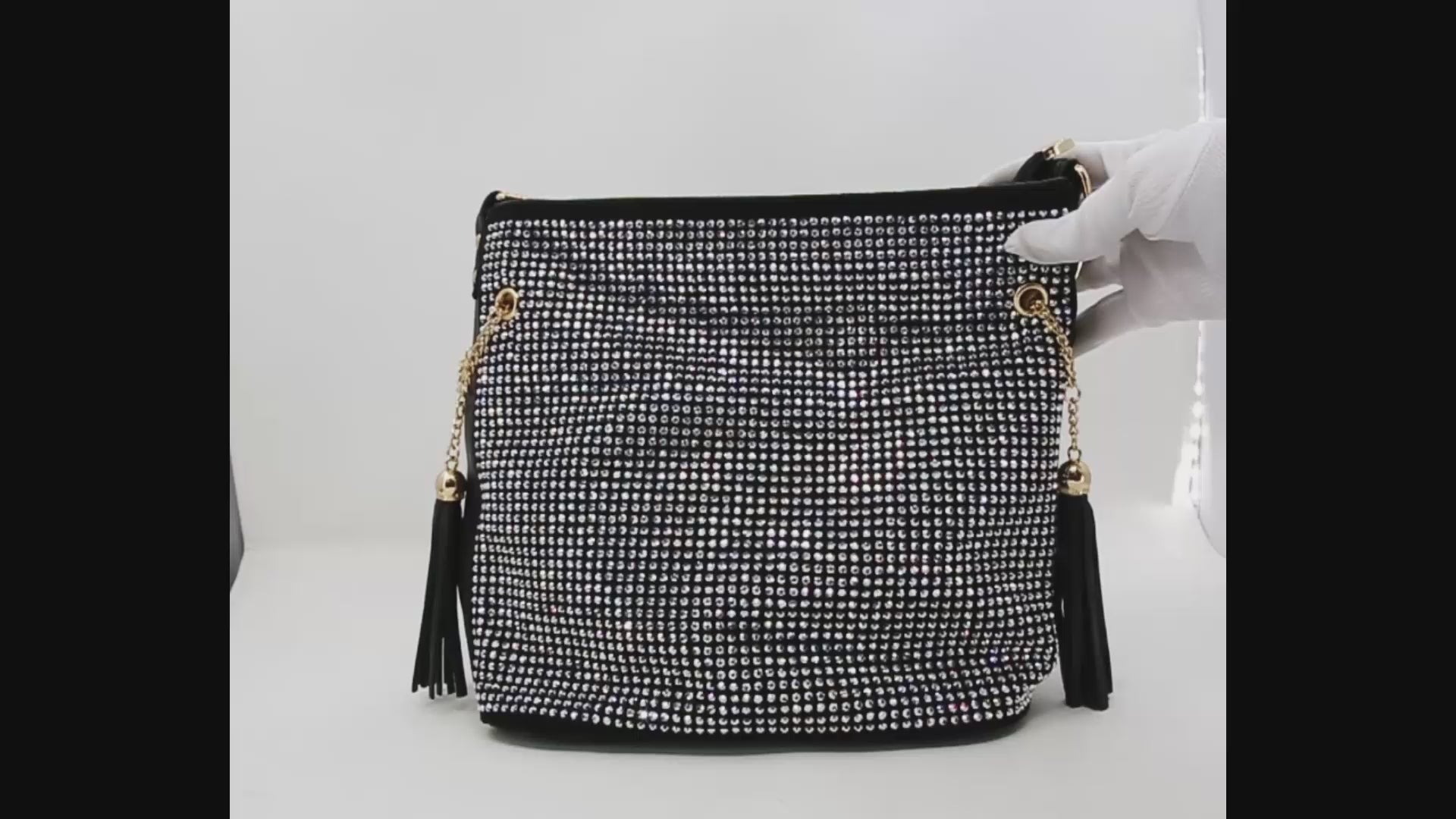 Sparkling Rhinestone Hobo Handbag