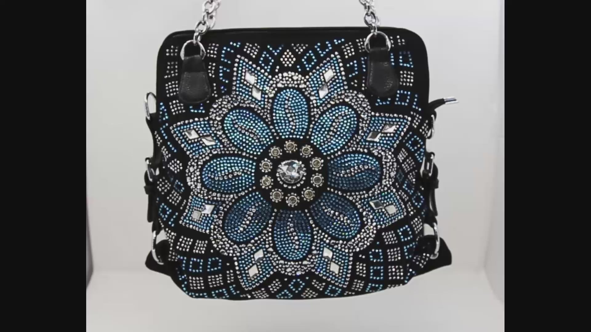 Boho Inspired Rhinestone Pattern Handbag