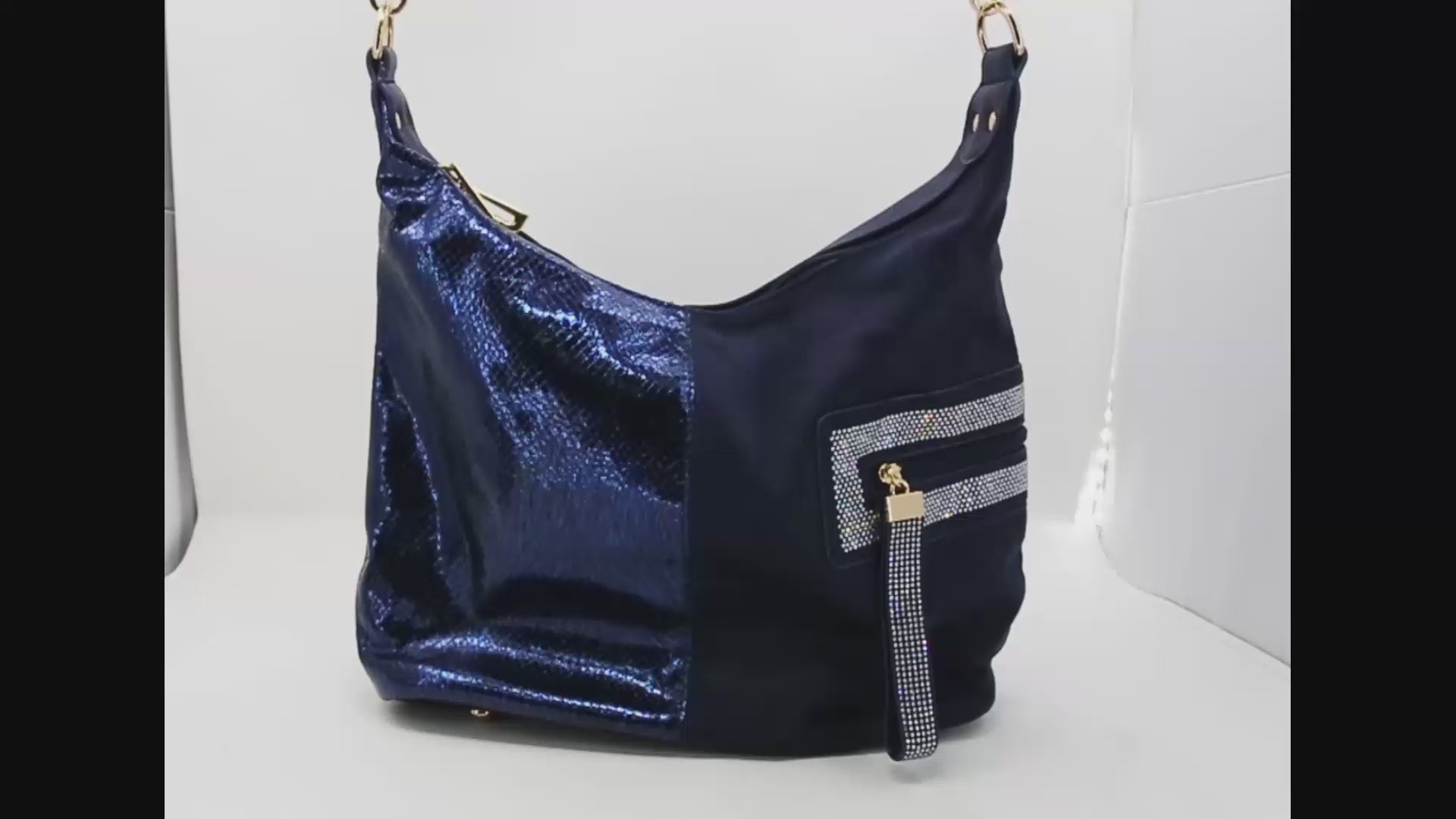 Multiple Textured Hobo Handbag