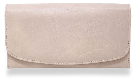 Front Flap Accordion Wallet - Light Pink