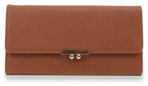 Front Flap Classic Design Wallet - Brown