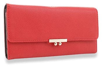 Front Flap Classic Design Wallet - Red