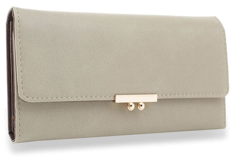 Front Flap Classic Design Wallet - Taupe