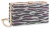 Rhinestone Zebra Print Evening Bag