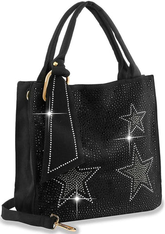 Sparkling Star Design Tote Handbag