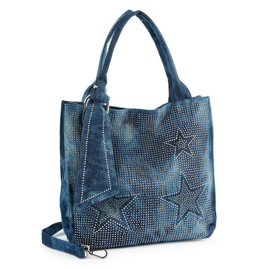 Sparkling Star Design Tote Handbag