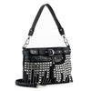 Belted Rhinestone Shoulder Bag