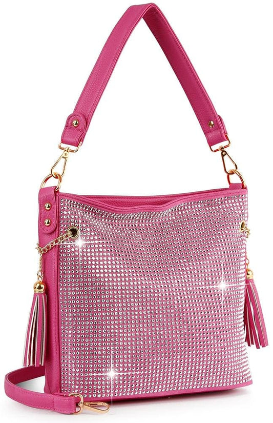 Sparkling Rhinestone Hobo Handbag