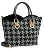 Houndstooth Rhinestone Design Elegant Tote