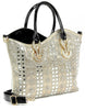 Rhinestone Design Elegant Tote - Gold
