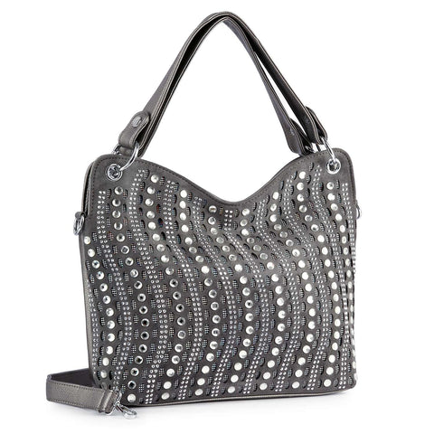 Layered Rhinestone Fashion Handbag