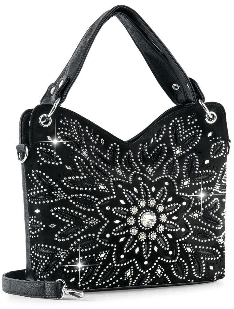 Rhinestone Patterned Fashion Handbag – handbagexpress