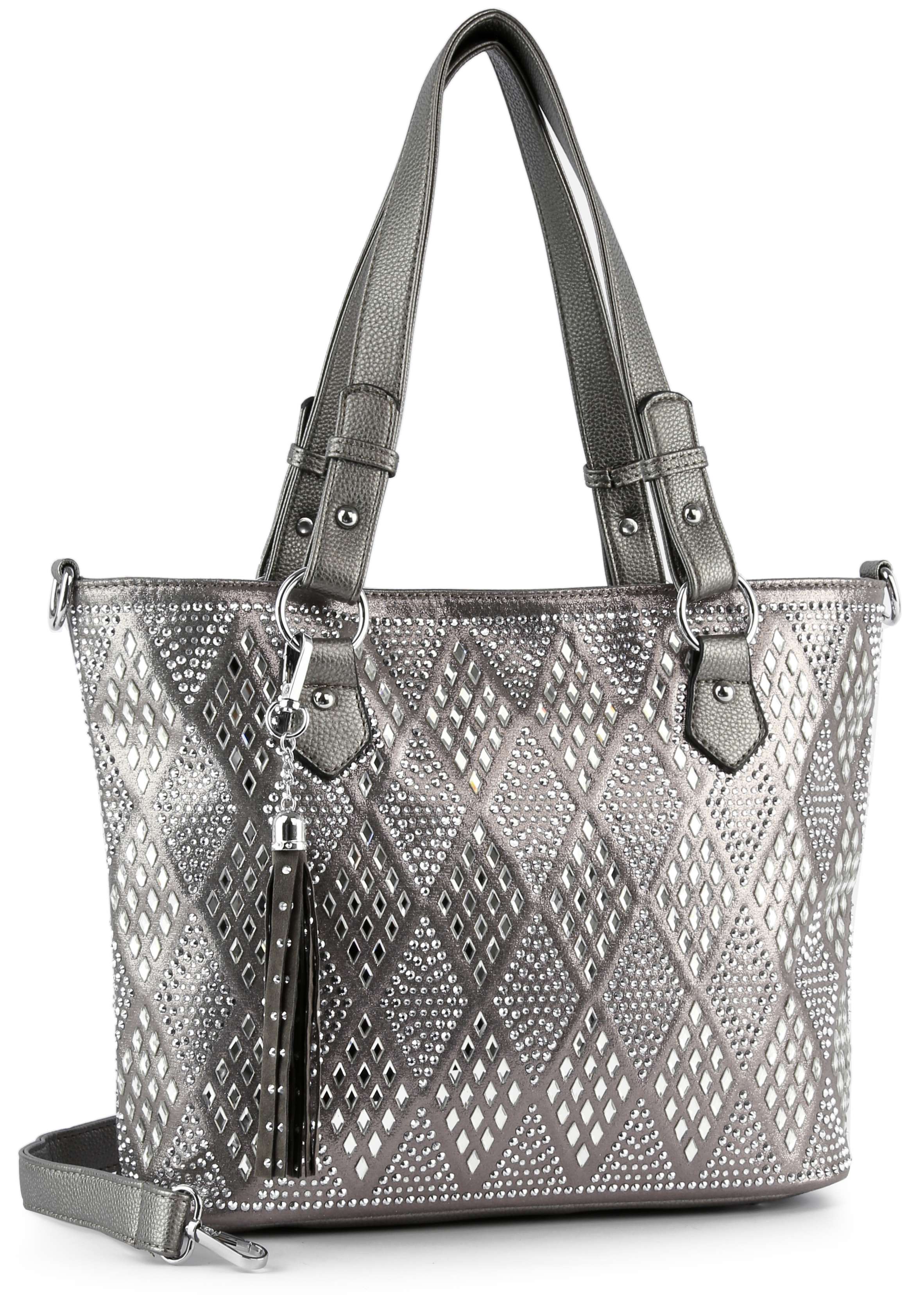 Sparkling Rhinestone Shopper Tote