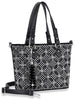 Unique Rhinestone Pattern Tote - Black