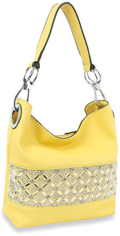 Rhinestone Bling Fashion Hobo Handbag