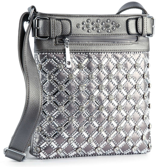 Rhinestone Design Crossbody Sling