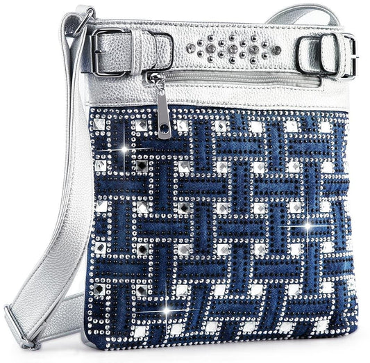 Rhinestone Design Crossbody Sling