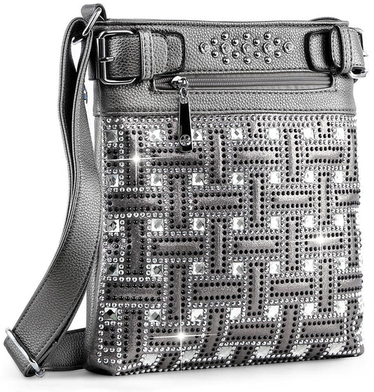 Rhinestone Design Crossbody Sling