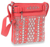 Dazzling Bling Pattern Crossbody Sling - Coral