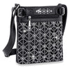 Rhinestone Design Crossbody Sling - Black