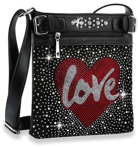 Love Is All You Need Crossbody Sling - Black