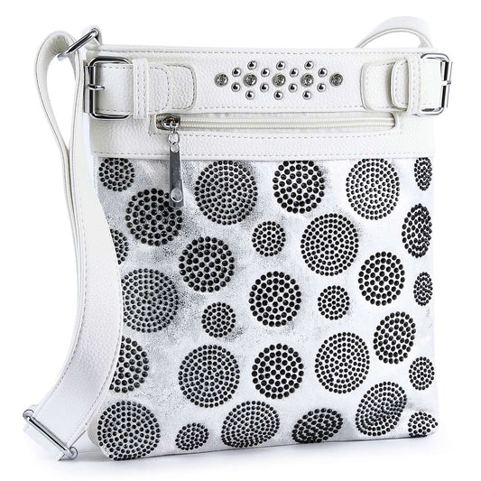 Polka Dot Rhinestone Crossbody Sling