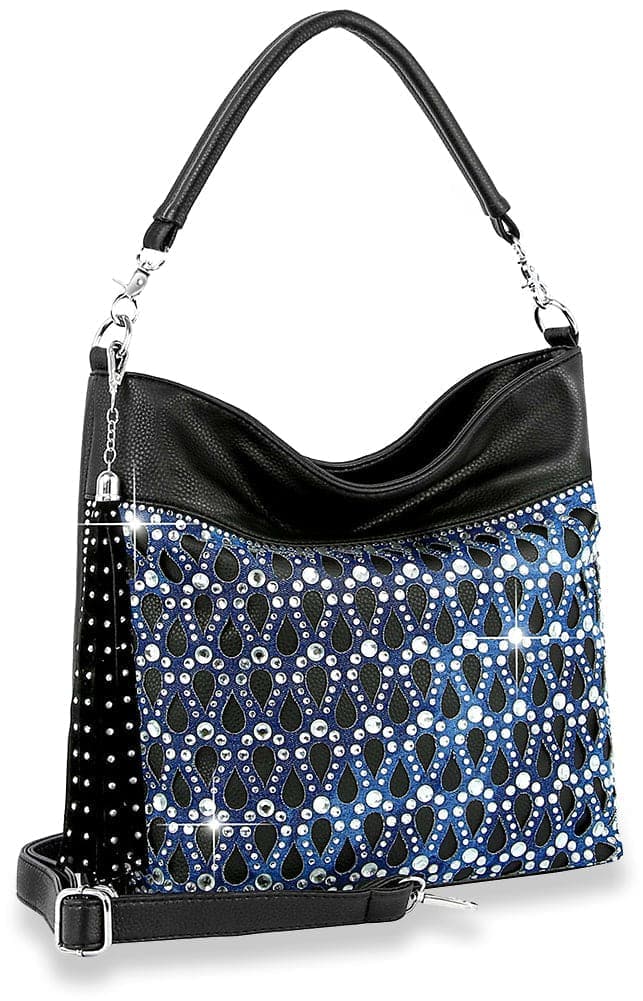 Sparkling Rhinestone Design Hobo Handbag