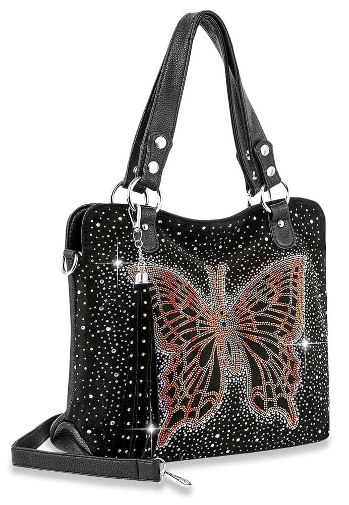 Butterfly Design Rhinestone Handbag