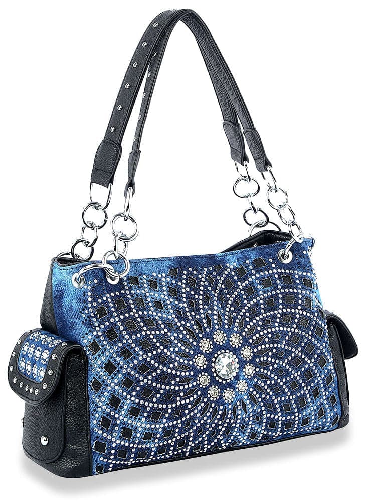 Bling Design Layered Handbag-Black