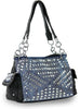 Rhinestone Covered Fashion Handbag-Black