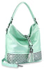 Studded Large Hobo Handbag - Mint