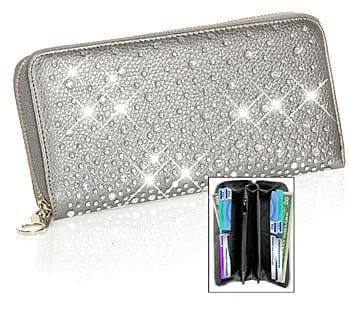 Triple Compartment Accordion Wallet - Pewter