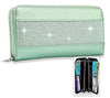 Sparkling Stone Accordion Wallet - Mint