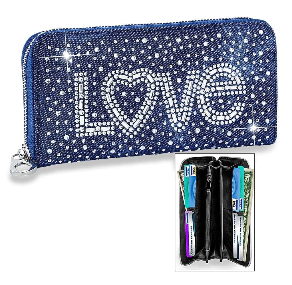 Bling Love Rhinestone Wallet