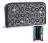 Rhinestone Design Accordion Wallet - Black