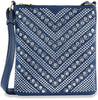Studded Rhinestone Crossbody Sling - Navy