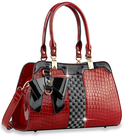 Brilliant Bow Sparkling Hand Tote - Red