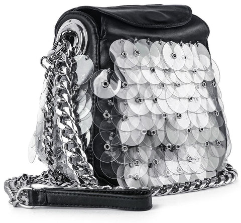 Unique Chain Accented Shoulder Bag