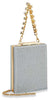 Sparkling Metal Frame Evening Bag - Silver