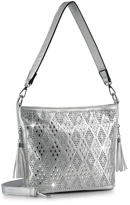 Diamond Pattern Hobo Crossbody Sling