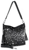 Glamorous Rhinestone Hobo Crossbody Sling - Black