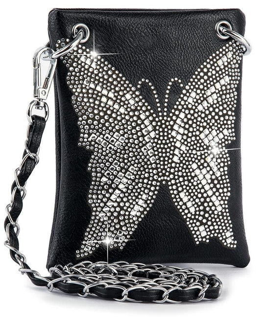 Butterfly Design Petite Rhinestone Sling