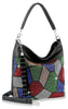 Colorful Stained Glass Design Hobo - Black