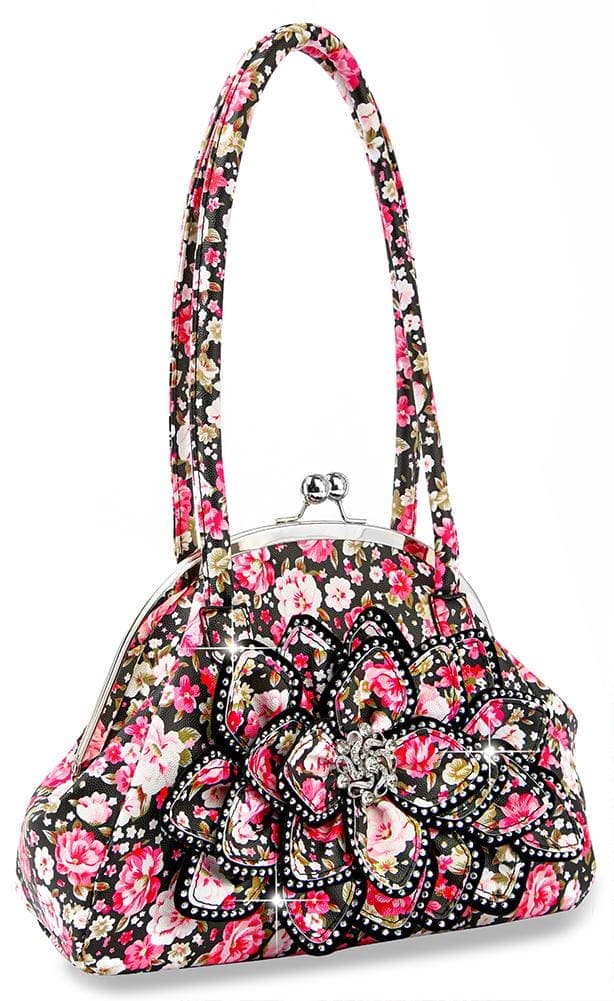 Layered Floral Print Petal Handbag – handbagexpress