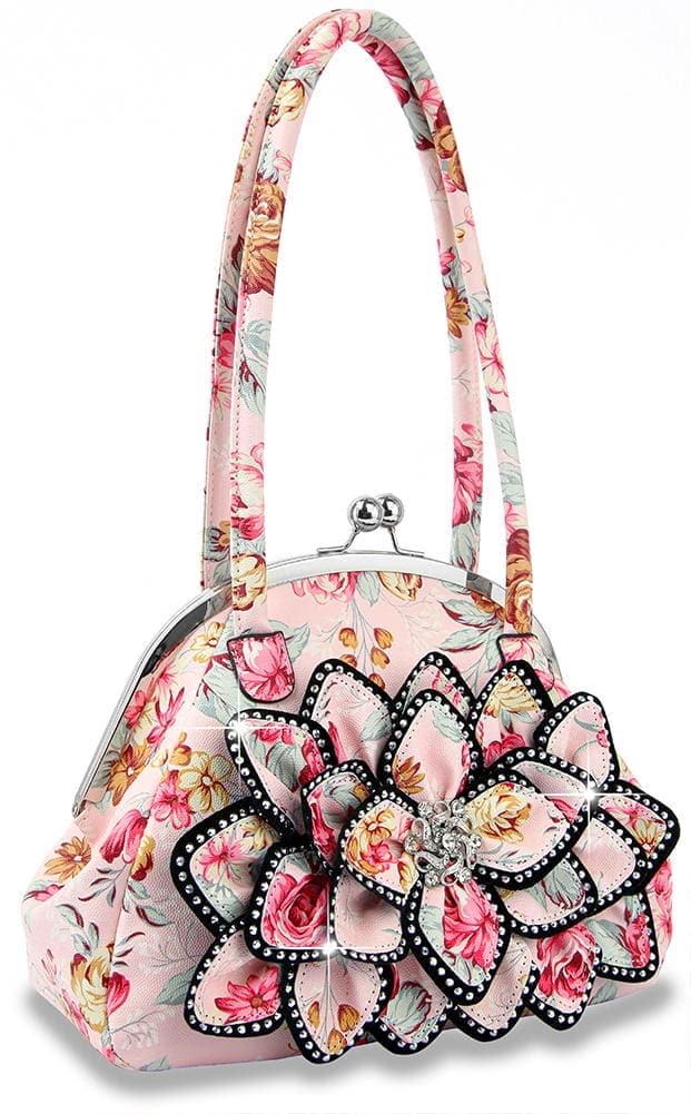 Layered Floral Print Petal Handbag