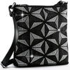 Rhinestone Pattern Crossbody Sling - Black